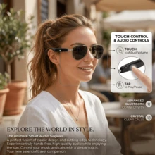 SENBONO AI Translation Glasses With Wireless, Built-In Microphone/Speaker, HD Voice And Music, AI Voice Control, Hands-Free Calling, 100+ Language Translation, USB Magnetic Charging, Stylish And Simple Design, Suitable For Office - View 5