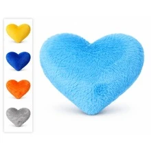 Plush Heart-Shaped Pillow In Various Colors, Silicone - 淺藍色 - 查看 6