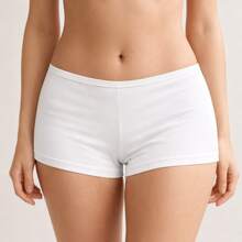 Women's Second Skin Shorts, Underwear/Slip-On Shorts To Wear Under Skirts And Dresses, Women's Fashion, Premium Short Shorts - trắng - Xem 2