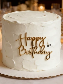1件/3件/5件装亚克力蛋糕装饰品，生日蛋糕装饰，亚克力生日蛋糕装饰品，甜点桌装饰，烘焙装饰，派对装饰，家居厨房必备，节日礼物 - 金色 - 查看 8