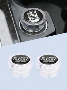 2pcs Car Ashtray Dust Cover - Transparent ABS Dust-Proof And Shock-Proof Design, Suitable For All Car Models, Decorative Power Socket Cover, Dust-Proof Plug Protection, Car Socket Protection Cover - Cigarette Lighter Cover - View 13