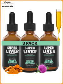 Liquid Liver Support Supplement With Milk Thistle | Herbal Antioxidant Wellness Drops | Plant-Based Liver Health FormuIa | 1 Month Supply (3 Bottles) - 3 chai - Xem 1