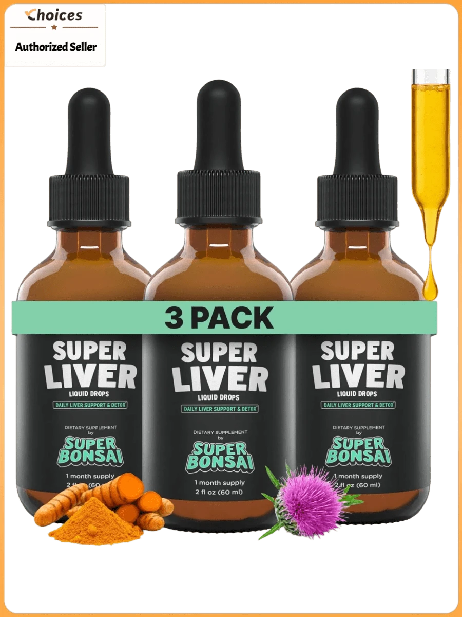 Liquid Liver Support Supplement With Milk Thistle | Herbal Antioxidant Wellness Drops | Plant-Based Liver Health FormuIa | 1 Month Supply (3 Bottles) - 3 chai - Xem 1