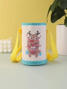 1pc Cute Cartoon Printed Cup Sleeve, Insulated Tumbler Holder, Student Carry Cup Cover - Multicolor - View 8