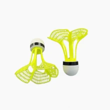 2 piezas/paquete Volantes de bádminton resistentes al viento de nailon, 2 piezas de paquete de pelotas de entrenamiento de bádminton de plástico a prueba de viento, duradero - Multicolor - Ver 9