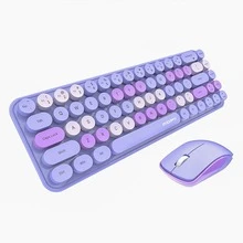 MOFII I-Dou Candy Wireless Keyboard And Mouse Combo, 68 Keys Mini Compact Layout With Retro Round Keycaps, 2.4G Plug & Play Ergonomic Mouse Set For Laptop, PC, Office Home - View 11