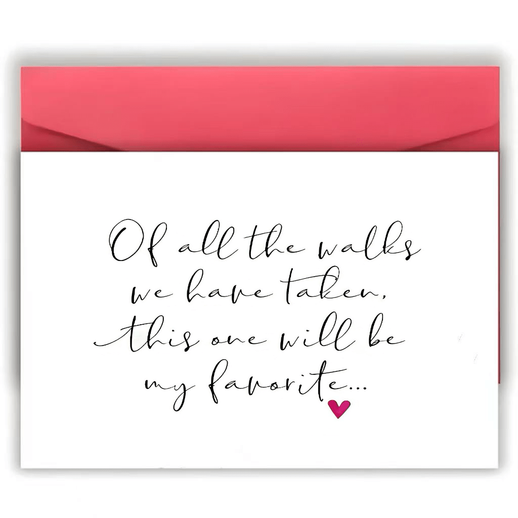 1pc, Will You Walk Down The Red Carpet With Me, A Wedding Card From Daughter To Parents, A Gift For The Bride's Parents, A Gift For Mom And Dad, Favorite Walk