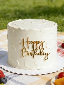 1件/3件/5件装亚克力蛋糕装饰品，生日蛋糕装饰，亚克力生日蛋糕装饰品，甜点桌装饰，烘焙装饰，派对装饰，家居厨房必备，节日礼物 - 金色 - 查看 3