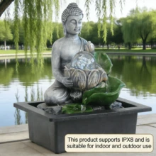 Statue Sculpture Desktop Flowing Fountain Waterfall, Suitable For Home And Office Decoration, Suitable For Living Rooms, Bedrooms, Desks - Peaceful Zen Garden Decoration, Halloween, Christmas,, Mother's Day, Valentine's Day Holiday Gifts - JZ031 - View 5