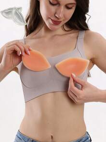 YIYANG 2/1对女士隐形加厚硅胶胸垫，比基尼胸垫，加厚胸垫 - 彩色 - 查看 1