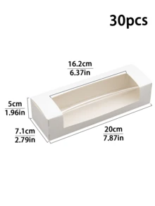 4pcs/8pcs/30pcs Rectangular Window Macaron Boxes, Bread Boxes, Dessert Boxes, Donut Boxes, Chocolate Boxes, Candy Packaging Boxes - View 15