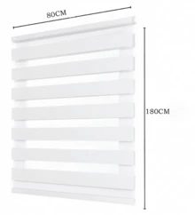 VENECIA Persiana Enrollable Tipo Cortina Roller Duo en 4 tamaños diferentes 80cmx180cm, 100x180cm, 120x180cm y 150x180cm , Diseño Moderno con Filtro de Luz y Privacidad, Disponible en Colores Blanco y Gris Ideal para Hogar u Oficina. - BLANCO - Ver 6