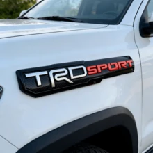 TRD SPORT Car Side Fender Emblem, Premium PE Plastic Badge Sticker, Anti-Rust & Weatherproof, Auto Body Decoration For Pickup Trucks & SUVs - A - Xem 2