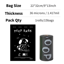 100% Plant-Based Dog Poop Bags, 13 In * 9 In, Dog Poop Bags, ASTM D6400 & EN 13432 Compliant, Dog Poop Bags Rolls, Poop Bags For Dogs , Dog Toilet Bag, Super Thick 100% Leakproof, Dog Waste Bag - View 18
