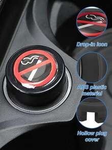 2pcs Car Ashtray Dust Cover - Transparent ABS Dust-Proof And Shock-Proof Design, Suitable For All Car Models, Decorative Power Socket Cover, Dust-Proof Plug Protection, Car Socket Protection Cover - Cigarette Lighter Cover - View 3