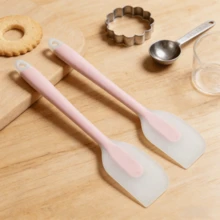 2/4pcs Silicone Spatula Set - Heat Resistant 450°F Flexible Spatulas - Premium Kitchen Utensils With Non-Slip Handles - Seamless Construction Dishwasher (Lime Green/Sky Blue/Pink) - Multicolor - View 7