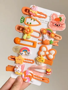 14个可爱卡通熊发夹，刘海夹，发饰 - 彩色 - 查看 5