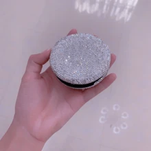 Rhinestone Thin Cushion Compact, High-End BB Cream Packaging, Foundation Concealer Refill Empty Case, Replacement Refill Case - White - View 11