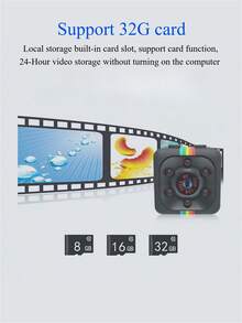 1pc Portable Micro Camera, Mini Camera, Small Rechargeable Battery Powered, 1080P HD Mini Camera Supports 128G TF Card Storage (TF Card Not Included), Night Vision Motion Activated Micro Digital Body Cam, Suitable For Home, Office, Car, Drone - Multicolor 1080P - View 4