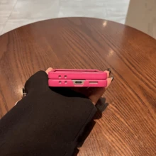 Luxury Minimalist 3D Hot Pink Heart Shape Phone Case Compatible With Samsung Galaxy ZFlip7 Z Flip6 ZFlip 5 Back Cover, Also Fits - Hot Pink - View 7