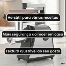 Moedor de Carne Elétrico Doméstico 1500W para Almôndegas Kibes e Recheios - Multicolorido - Visão 3