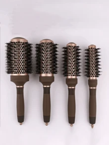 1 lược cuốn tóc, lược uốn tóc bằng nylon với ống nhôm, lược cuốn tóc bằng gốm và nhôm, lược uốn tóc bằng khí nén với ống nhôm, lược tròn tạo kiểu tóc chuyên nghiệp, thích hợp cho tóc xoăn - Bộ dụng cụ tạo kiểu tóc - Nhiều màu - Xem 3