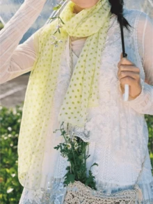 1pc Polka Dot Fashion Scarf, Chiffon Long Scarf With Silk-Like Feel, Gift For Mom - Multicolor - View 5