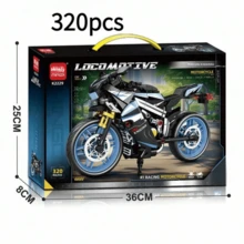 320pcs Motorcycle Building Blocks Toy, Small Particle Construction Blocks Car, Holiday Gift - Multicolor - View 8