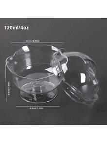 20 piezas Tazas de postre, Tazas de degustación, Tazas de pastel, Tazas de mousse, Suministros reutilizables para fiestas y vajilla de restaurante - transparente - Ver 2