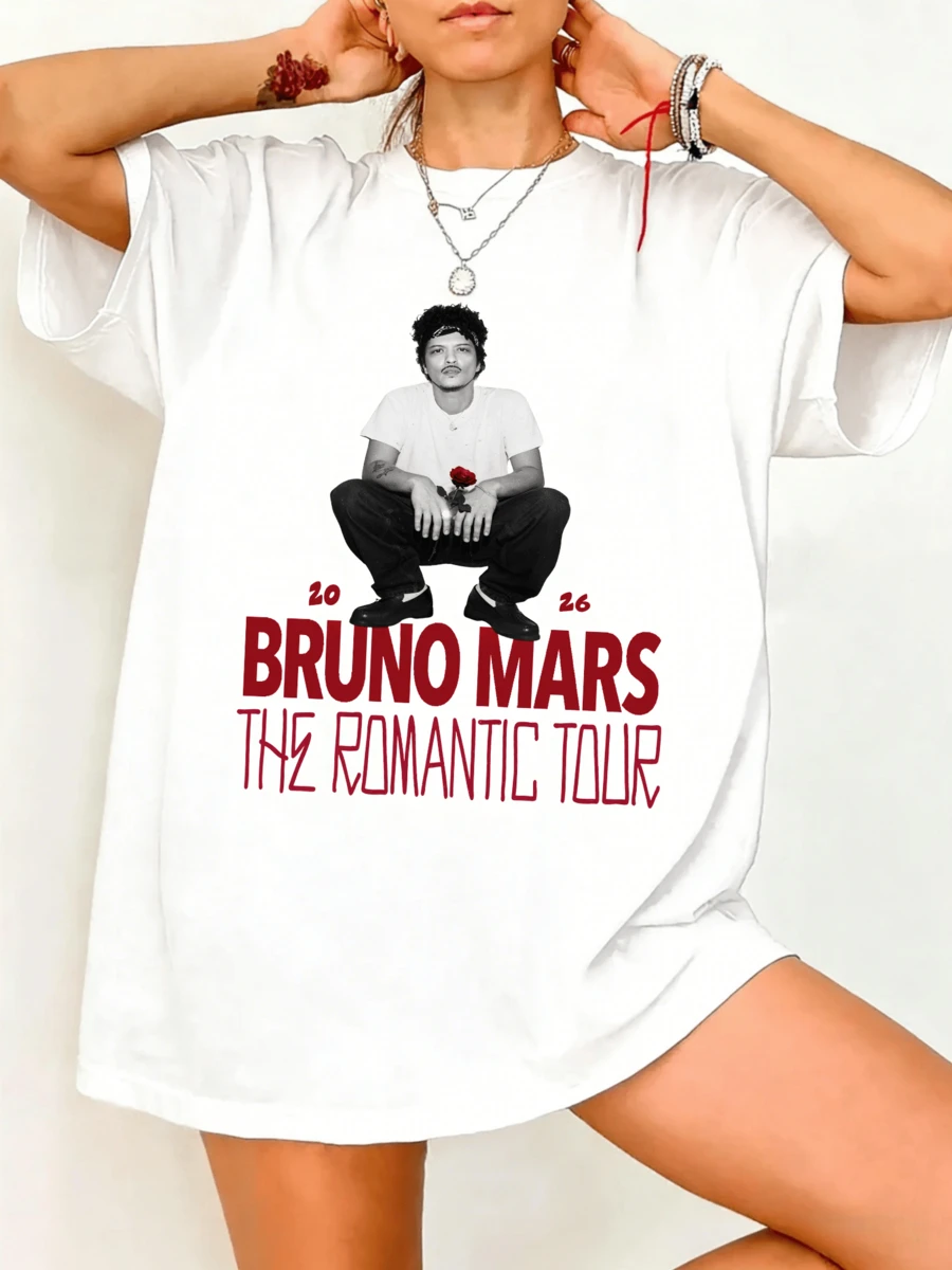 Camiseta de la gira romántica de BrunoS Mars 2026 - Blanco - Ver 1