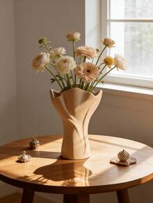 Modern Sculpture Vase | Unique Torch Shaped Vase | Home Decor Vase | Minimalist Centerpiece Vase | Bohemian Style Living Room Bedroom Office Decorative Vase | Artistic Wave Vase Suitable For Fresh Flowers And Dried Flowers - Multicolor - View 2