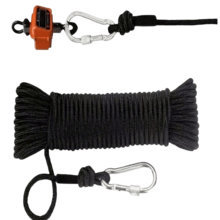 Ultra-Lightweight Cat-Shaped Rope - Extra Long Length And Ultra-Thin, Can Also Be Used As Tent Rope, Outdoor Clothing Drying Rope, Suitable For Exciting Outdoor Garden Adventures - Black - View 3