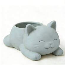 3D Printed Cat & Succulent Planter, Cute Cat Tail Shaped Flower Pot, Suitable For Indoor Small Plants, Mini Cactus Container, Office Desk Home Decor, Unique Gardening Gift For Cat Lovers - A - View 11