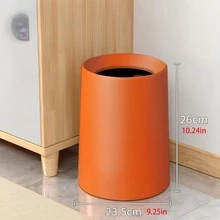 Minimalist Nordic Style Beige Large Capacity Trash Can, Suitable For Home, Living Room, Bedroom, Bathroom And Toilet. Double-Layer Storage Design, Thickened Plastic Material, Suitable For High-End Aesthetic Trash Can In Kitchen And Office. Mother's Day Celebration - White - View 8
