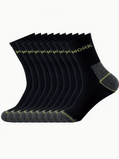 1/5/10/15 pares de calcetines deportivos tipo tripulación para hombres, calcetines transpirables que absorben la humedad, adecuados para baloncesto, entrenamiento, actividades al aire libre, gimnasio o uso diario en primavera y verano