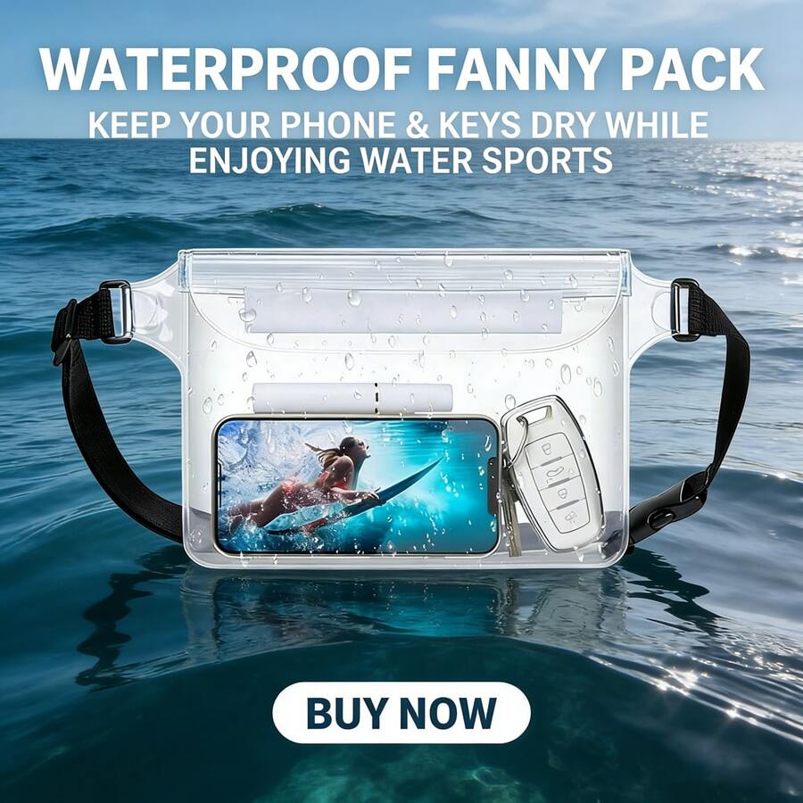 High-Quality Waterproof Dry Bag With Air Cushion, Suitable For Beach, Swimming, Boating, Canoeing, Hiking To Protect Your Phone, Camera, Cash, MP3, Passport And Documents From Water, Sand, Snow And Dust Damage - Multicolor - View 1