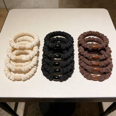 20个简约多色弹力发圈，百搭韩式发饰