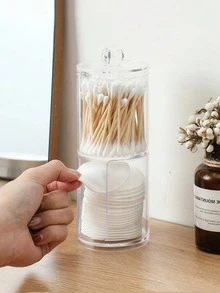 Two-Layer Cosmetics Storage Box Clear - Clear - View 7