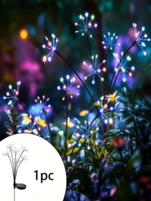 2pcs Solar Fairy Lights, LED Fireworks Lights, Outdoor Garden Decorative Lights, Solar Powered, Suitable For Garden, Lawn, Garage, Walkway, Home Decor, Holiday Decor, Birthday Decor, Yard Decor And Outdoor Path Lighting - Solar-powered Starburst Lamp - View 12