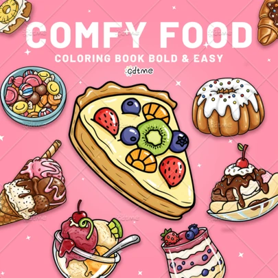 COMFY FOOD Coloring Book For Adults And Teens, Picture Book Super Cute Designs Of Cozy, Hygge Spaces For Relaxation (Cozy Spaces Coloring) .Coloring Books Release Emotions And Relieve Anxiety | Ideal Gift For Holidays And Special Occasions Gifts Toys For Girls And Boys Teen Kids Toys Graffiti Painting Drawing