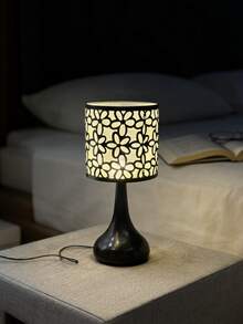 1pc USB Powered Warm Light Table Lamp, Modern Ins Style Retro Innovative Atmosphere Minimalist Decor Night Light For Bedroom Bedside Room Desktop - Black - View 1