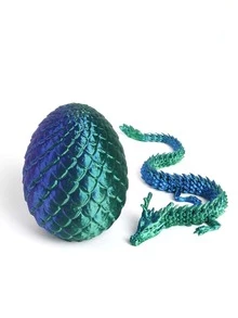 迷你3D打印龙和惊喜蛋套装，关节可活动 - 色彩缤纷的家居办公室桌面装饰品，适合各种房间装饰，是馈赠亲朋好友的绝佳礼物 - 龍蛋套裝 - 查看 15