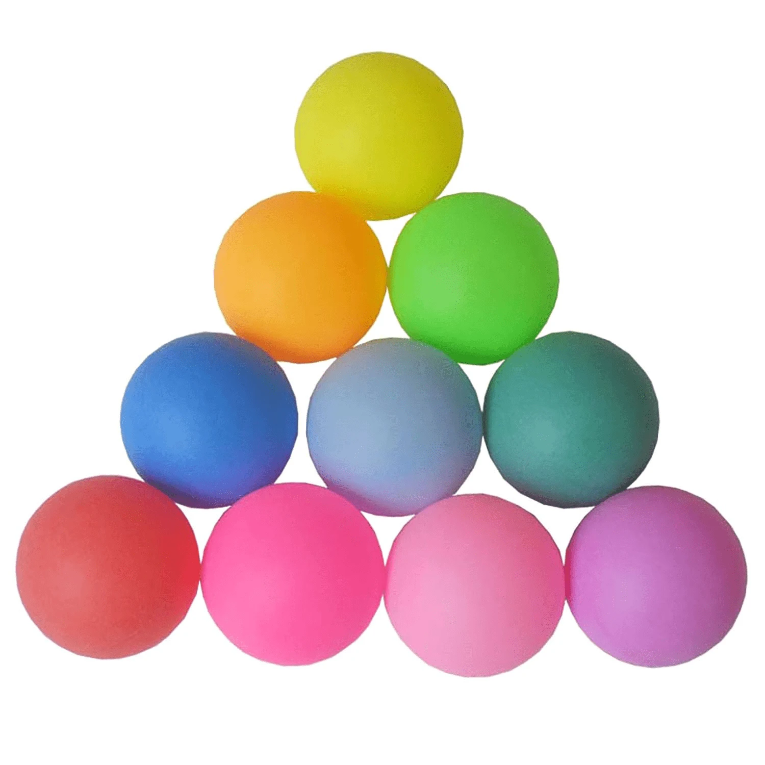40mm Pelotas de tenis de mesa de plástico de colores, adecuadas para juegos, fiestas, manualidades DIY y juguetes para mascotas - Multicolor - Ver 1