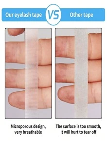 Kirecoo 1roll/3rolls/6rolls/12rolls Eyelash Glue Tape, Breathable PE Eyelash Tape, Eyelash Extension Supplies - Makeup Slimming Patch Transparent Invisible Small V-Face Tape For Eyes And Neck Lift - View 6