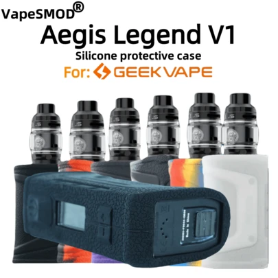  VapeSMOD Best-Selling LegendV1 Protective Case, Suitable For GeekVape Aegis Legend V1, Liquid Silicone, Soft & Skin-Friendly, Anti-Slip, Anti-Drop, Anti-Collision Body Protective Shell, Suitable For Festivals/Celebrations
