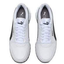 PUMA 舒适低帮休闲鞋，男女通用，白色和黑色 - 白色 - 查看 6