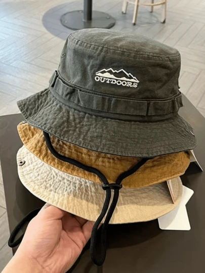 1pc Unisex Outdoor Hiking Cap, Sun Protection, Quick-Dry, Western Cowboy Style, Large Head Circumference, Suitable For Hiking,