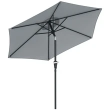 Outsunny Outdoor Parasol, Stand And Base - A - View 11