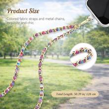 Crossbody Phone Chain, Adjustable Universal Phone Lanyard Strap For Most Smartphones, Crossbody Phone Strap For Women - 彩色 - 查看 2