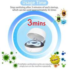 Esterilizador portátil recargable de chupetes con desinfección UV, estuche de almacenamiento para chupetes, joyas, llaves, cortaúñas, etc. - Blanco - Ver 9